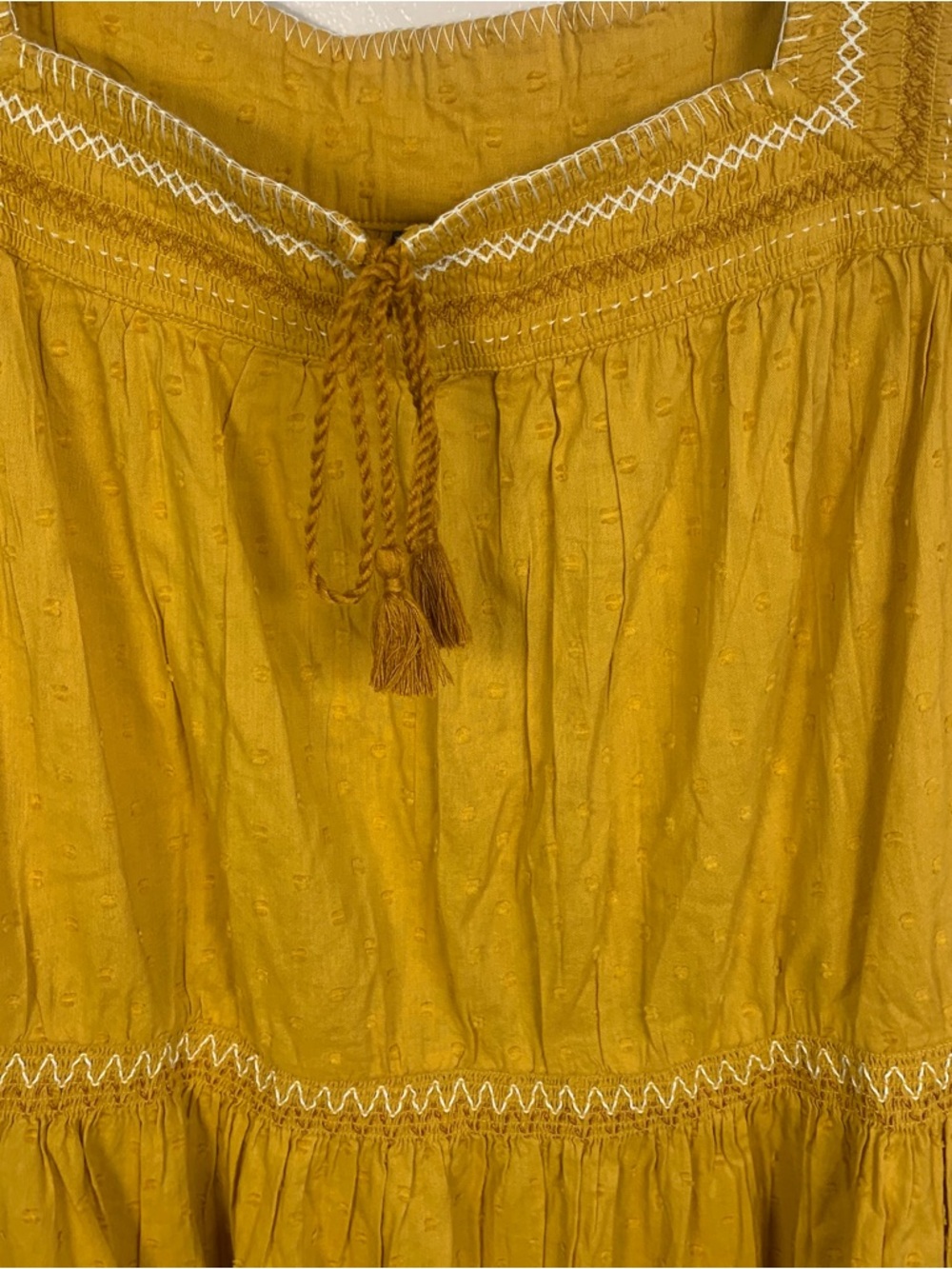 Old Navy Embroidered Tiered Tassel Maxi Dress - Picture 2 of 14